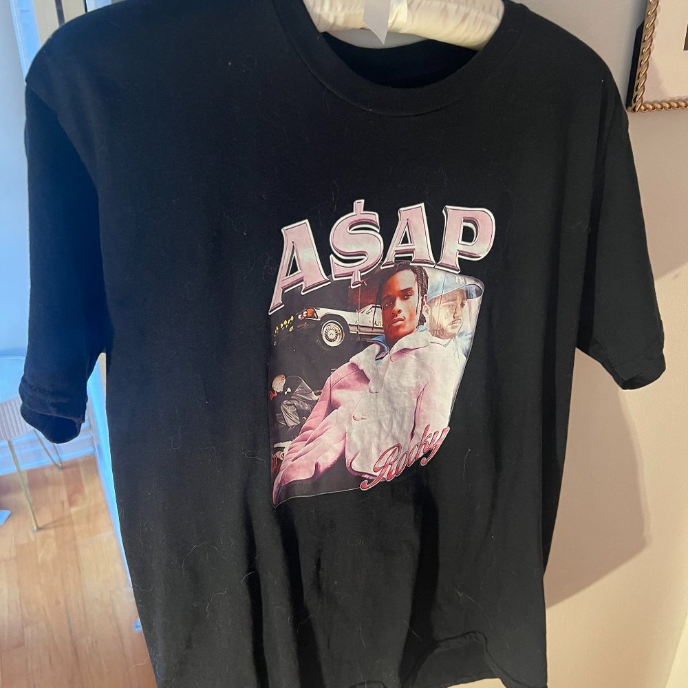 ASAP Rocky Graphic Tee Retro Bubblegum Font